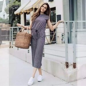 Albion black check jumpsuit